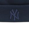 New Era MLB ONSPOTZ Exclusive NY Navy Basic Cuff Knit Cap with Tonal New York Yankees Logo,