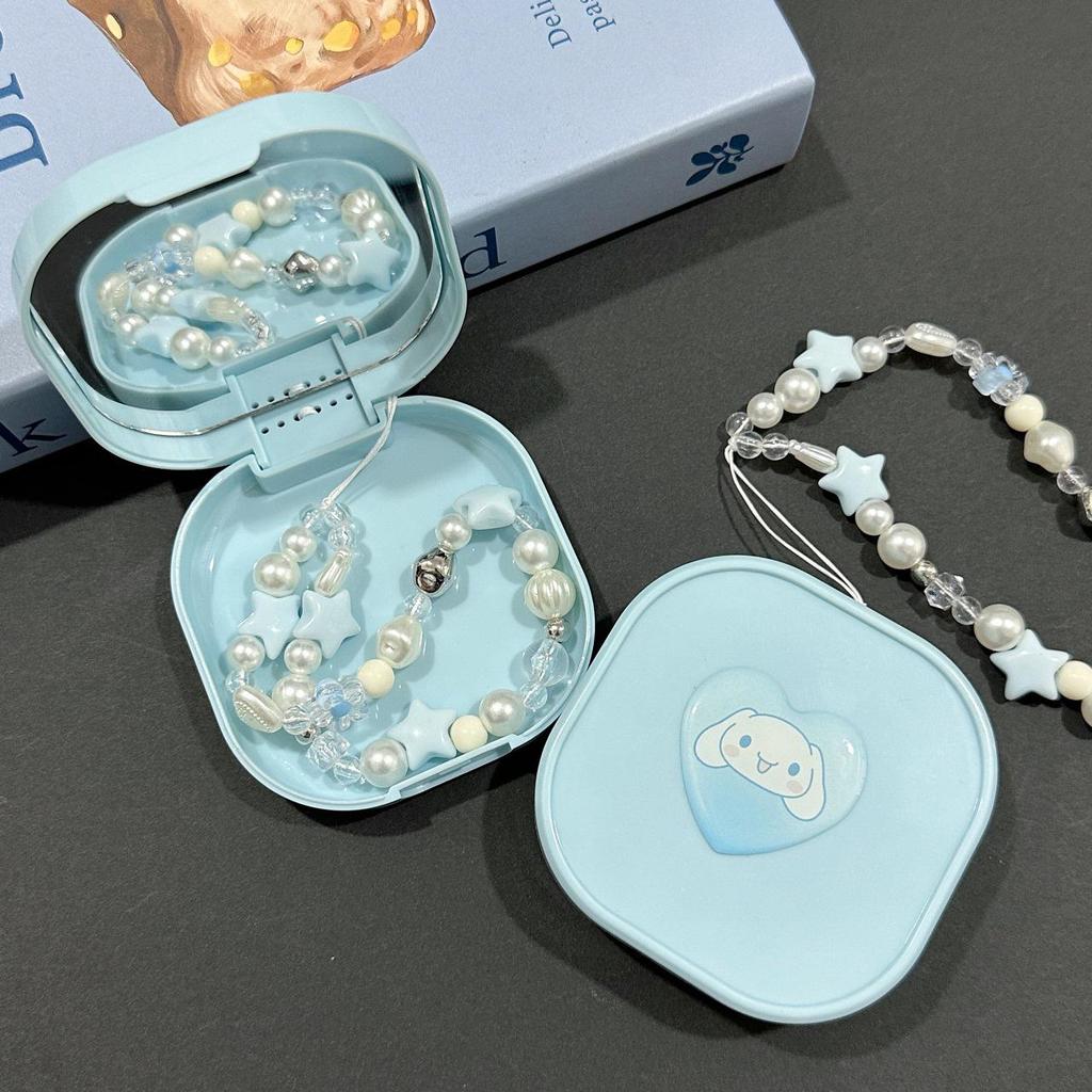 Orthodontic Storage Box with Mirror & Lanyard - Portable Case for Braces, Dentures, or Retainers