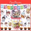 Décorations de fête d'anniversaire vibrantes Bts Bangtan Boys avec bannière Joyeux Anniversaire et décoration de gâteau