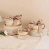 European Style Round Ribbon Gift Box for Weddings