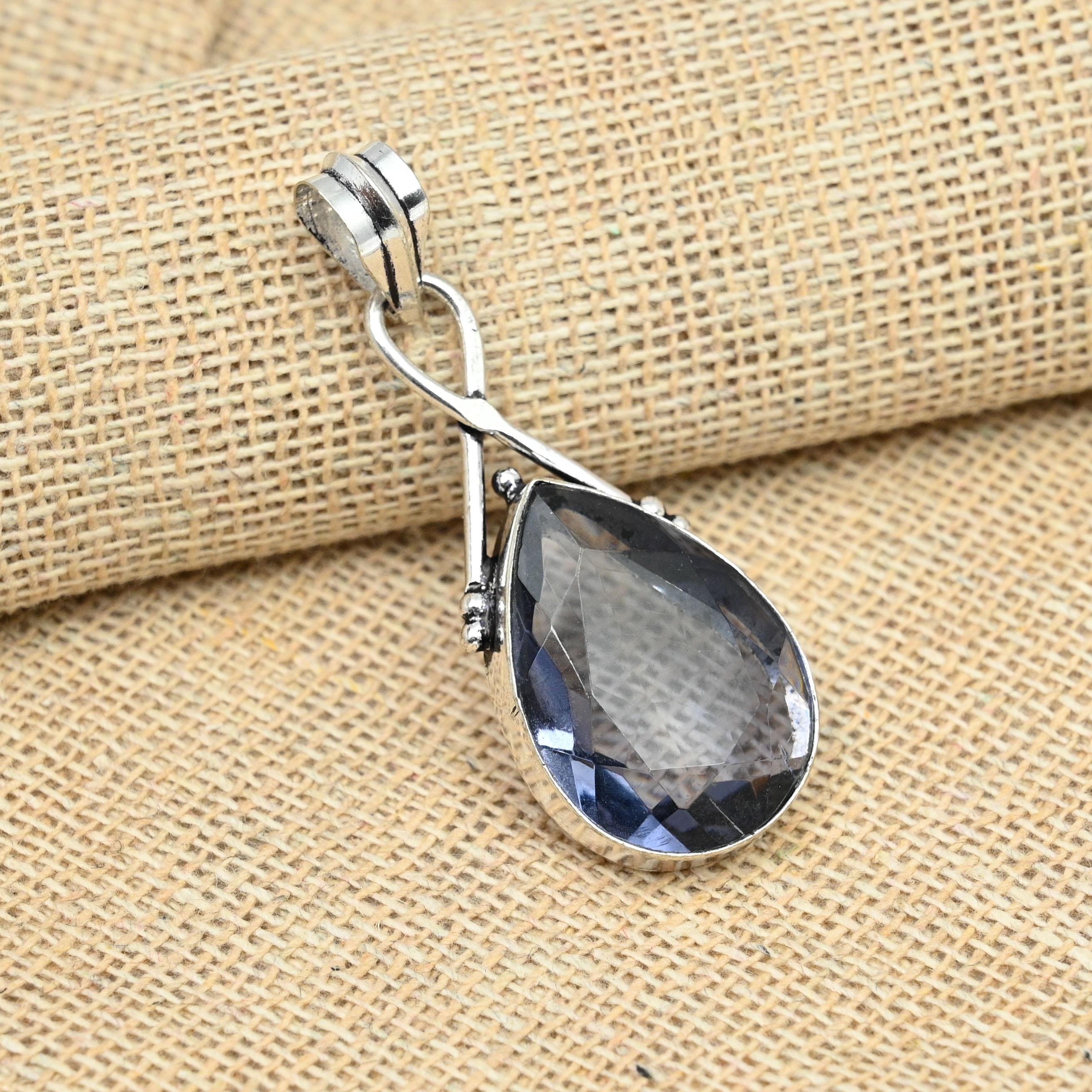 

Танзанит драгоценный камень стерлингового серебра 925 пробы ювелирные изделия ручной работы женские подвески 1.96 Inches фиолетовый