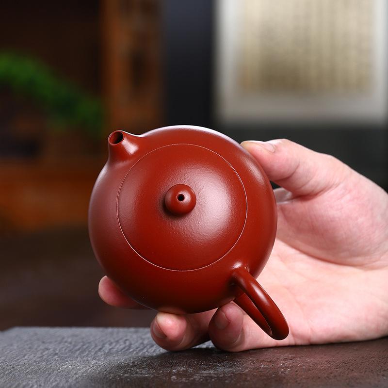 Yixing Purple Clay Pot Pure Handmade Brewing Teapot Single Pot Tea Set Dahongpao Xishi Pot LOGO Engraving