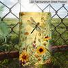 2D Flat - 1pc Vintage Dragonfly Floral Metal Sign | Aluminum Wall Art Decor, Garden Cafe Garage Engraving, 8x12 Inch, for Home Restaurant Indoor