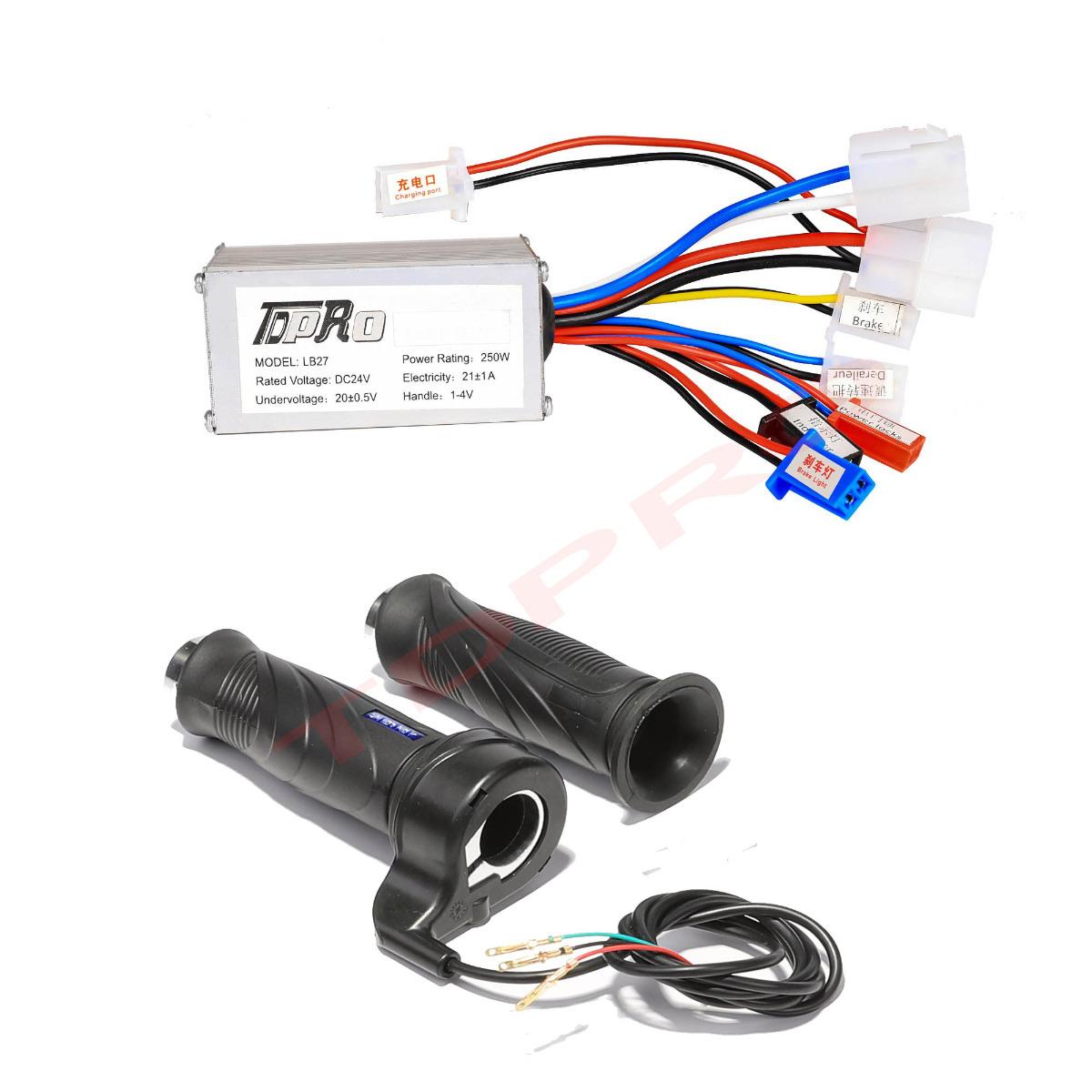 Scooter 24V 250W Motor Brushed Speed Controller Throttle Twist Grip Bike Razor Australia