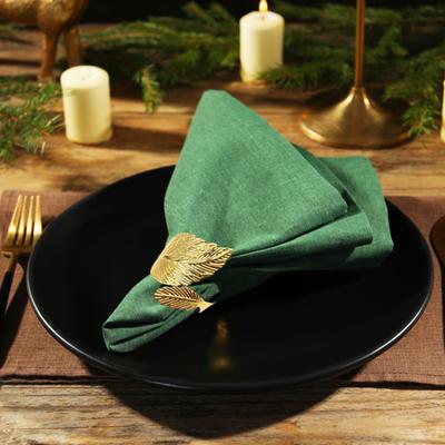 Napkin Buckles Attractive Rustproof Iron Napkin Holders Wedding Banquet Leaf Shape Napkin Rings Napkin Rings Kitchen Supplies