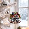Acrylic Christmas Ornaments 250th Anniversary Ornament Patriotic Hanging Decor Commemorative Keepsakes for Home with Eagle Santa Liberty Bell,