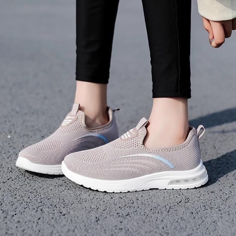 One-pedal Breathable Mesh Sports Shoes Medium and Old Casual and Comfortable Versatile Mother Shoes Are Not Stuffy Women's Single Shoes