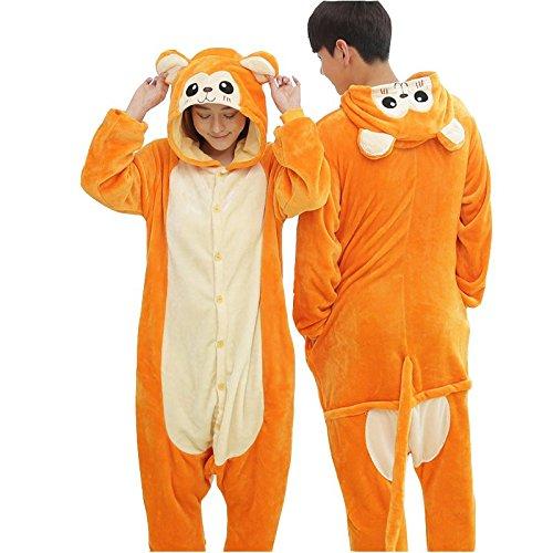 Dorawithme Monkey Kigurumi Pajamas, Loungewear, Animal Cosplay Costume, Party Outfit, Unisex (Size L (171cm-180cm))