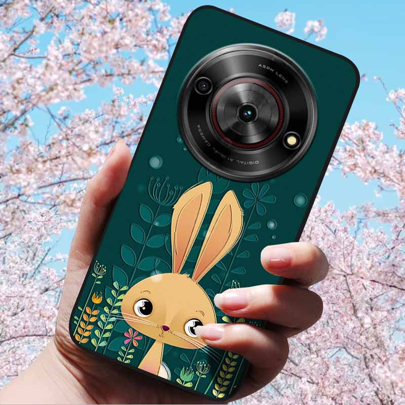 For ZTE Blade A75 5G 6.6" Cases 3D Relief Flower Soft Silicone Luxury Cover for ZTE Blade A75 5G 3D Phone Cases ZTE Blade Z2357N