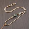 Hand-woven Jadeite Jade Pendant Lanyard with Aventurine Crystal Necklace Rope - Unisex, High-Quality.