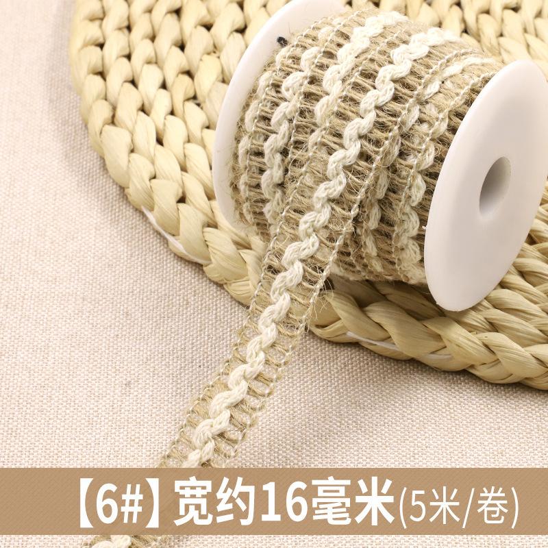 Handmade Diy Hemp Rope Woven Rope Kindergarten Ring Creative Decorative Material Vase Wax Rope Strong Wear-Resistant Flat Rope