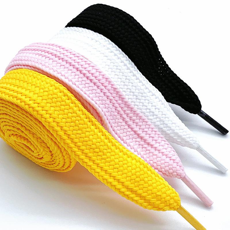 1 Paar 2cm Bredere Veters voor Schoenen Nieuwe Casual Sneakers Platte Schoenveters Modieuze Koord Schoenveters 100/120/140/160CM Schoenen Accessoires