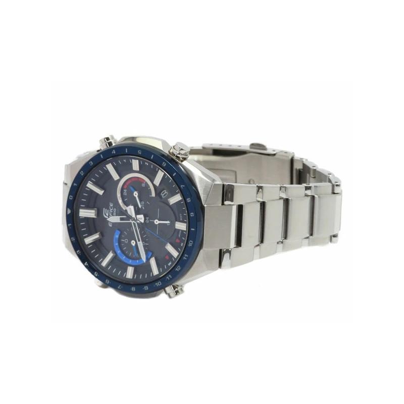 

CASIO EDIFICE 100 meters waterproof Quartz Steel Strap men s watch gray dial EQW-T660DB-1BJF синій