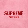 Supreme Flocked Logo Sweater Red