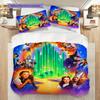 Fantasy Journey Through Emerald City Three-piece set (1 * duvet cover + 2 * pillowcase, without core) 2D Flat Soft and comfortable Bedding set