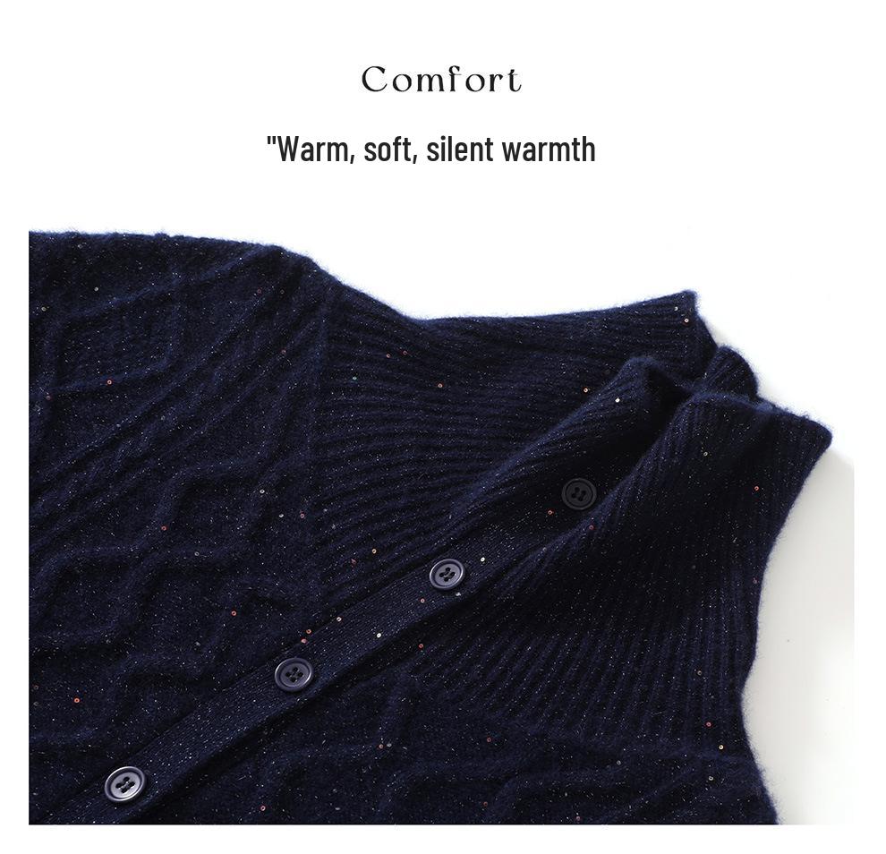 Autumn 2026 Cashmere Lapel Knit Sweater – Trendy, Thick, and Versatile Wool Outerwear