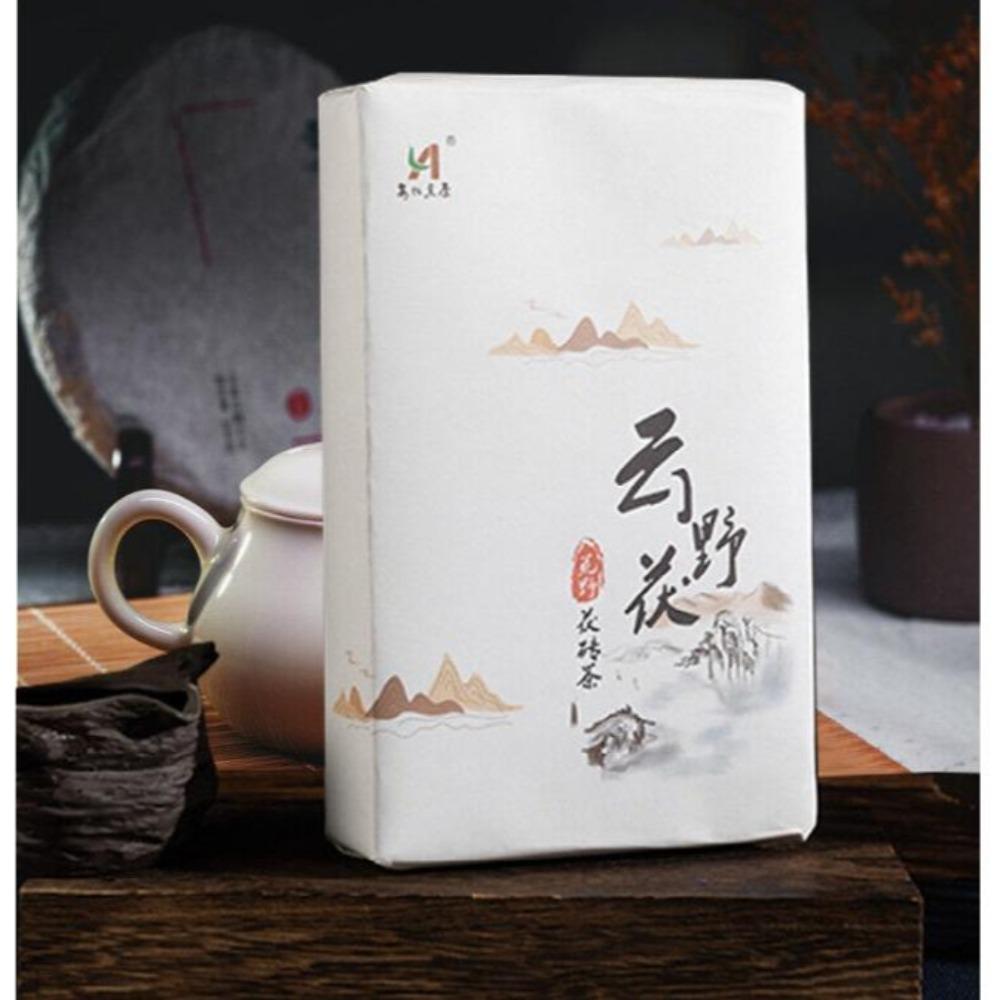 1kg Tè Nero Hunan Anhua Tè Invecchiato Tè Fatto a Mano Mattonella Fu Fiore Dorato Tè Nero