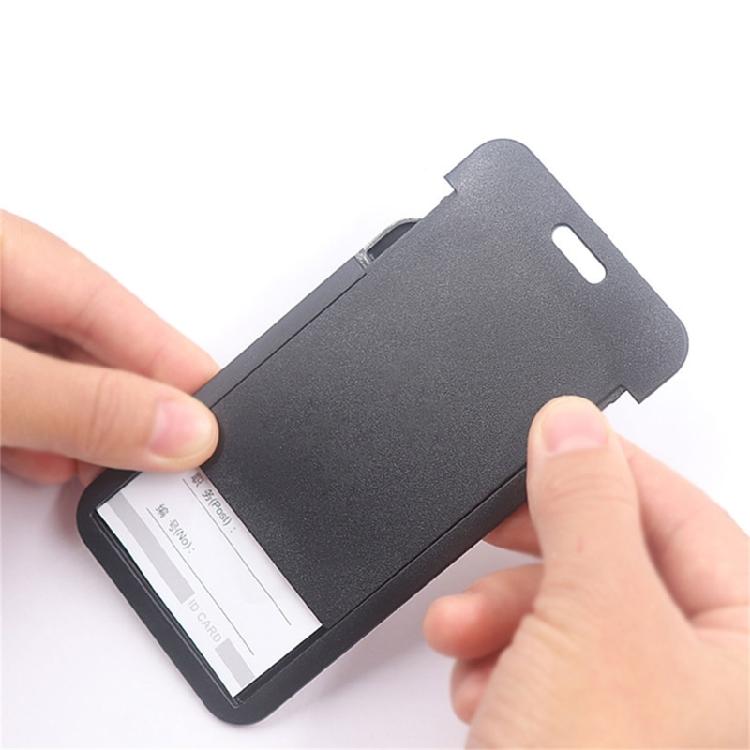 Elegant Vertical ID Badge Holder with Retractable Reel Suitable for Business Professional and Frequent Travelers