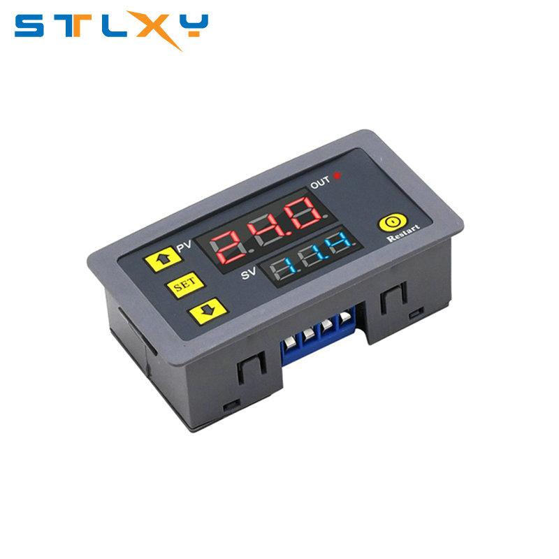 Stlxy LED Display Loop Timer DC 12V Digital Delay Relay Control Switch Adjustable Timing Relay Delay Switch AC 110V 220V