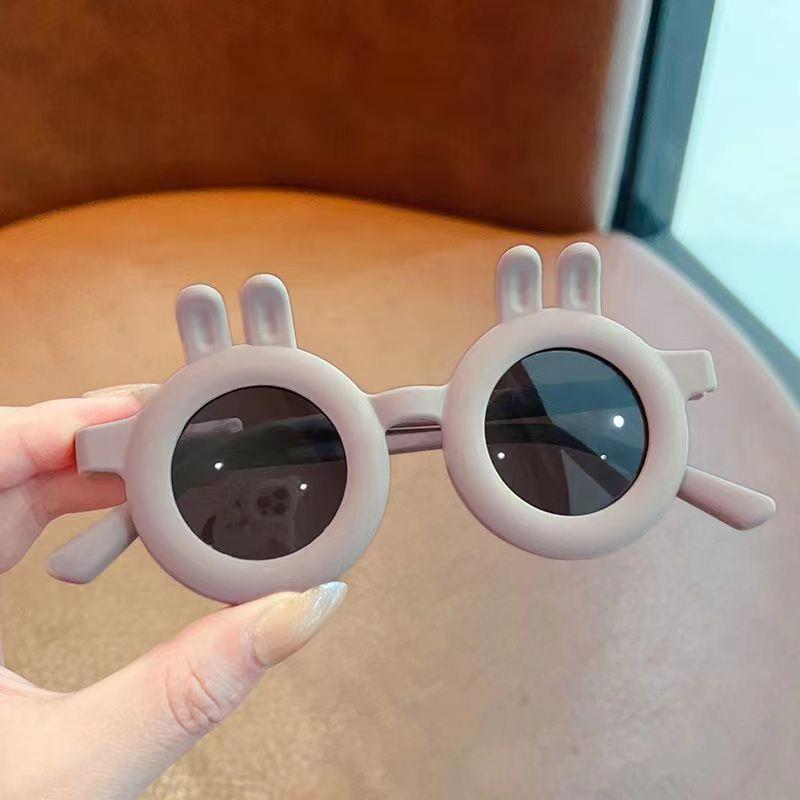 Kids Rabbit Ear Sunglasses UV400 Protection Oval Cute Boys Girls Baby Sun Glasses Outdoor UV Eyewear Goggles