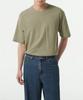 Linen Blend Relaxed Crew Neck T-Shirt [Sage]