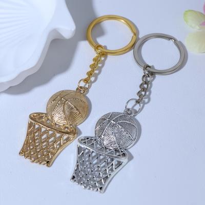 Cute Metal Basketball Keychain, Fashion Bag Pendant & Trendy Accessory for Women