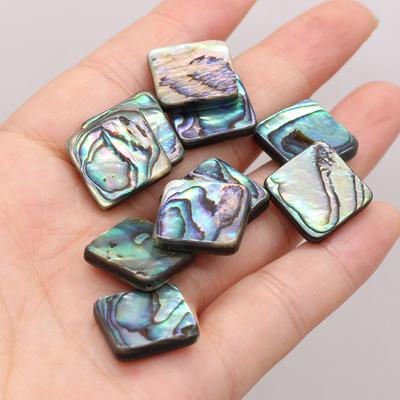 5Gb Dabiski pērļgliemenes čaumalas ar caurumu kvadrātveida brīvām pērlītēm rotaslietu izgatavošanai DIY kaklarotas rokassprādzes Auskari Aksesuāri Craft 16 mm