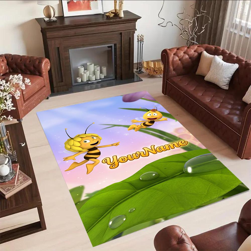Biene Maja Customize Your Name Area Rug Perfect for Foyer Kitchen Balcony Dining Room Anti-slip Rug Office home decor