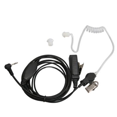 2.5mm Acoustic Tube Earpiece Single Pin PTT Button Headset with Steel Clip for for Talkabout