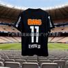 Maglia da Calcio Casa Trasferta Nazionale Brasiliana Neymar 10 Stampa Corona Edizione Fan Manica Corta