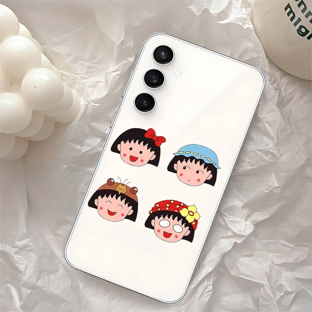 C-Chibi Cute M-Maruko-chan-S Phone Case For Samsung Galaxy S25 S24 S23 S22 S21 FE Ultra Plus A32 A53 A13 A31 Soft Cover