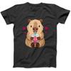 Linda Capibara Kawaii Anime Bebiendo Té de Burbujas Amante Chicas Camiseta Sudadera con Capucha para Hombres Mujeres Niños Hecho en Canadá Negro