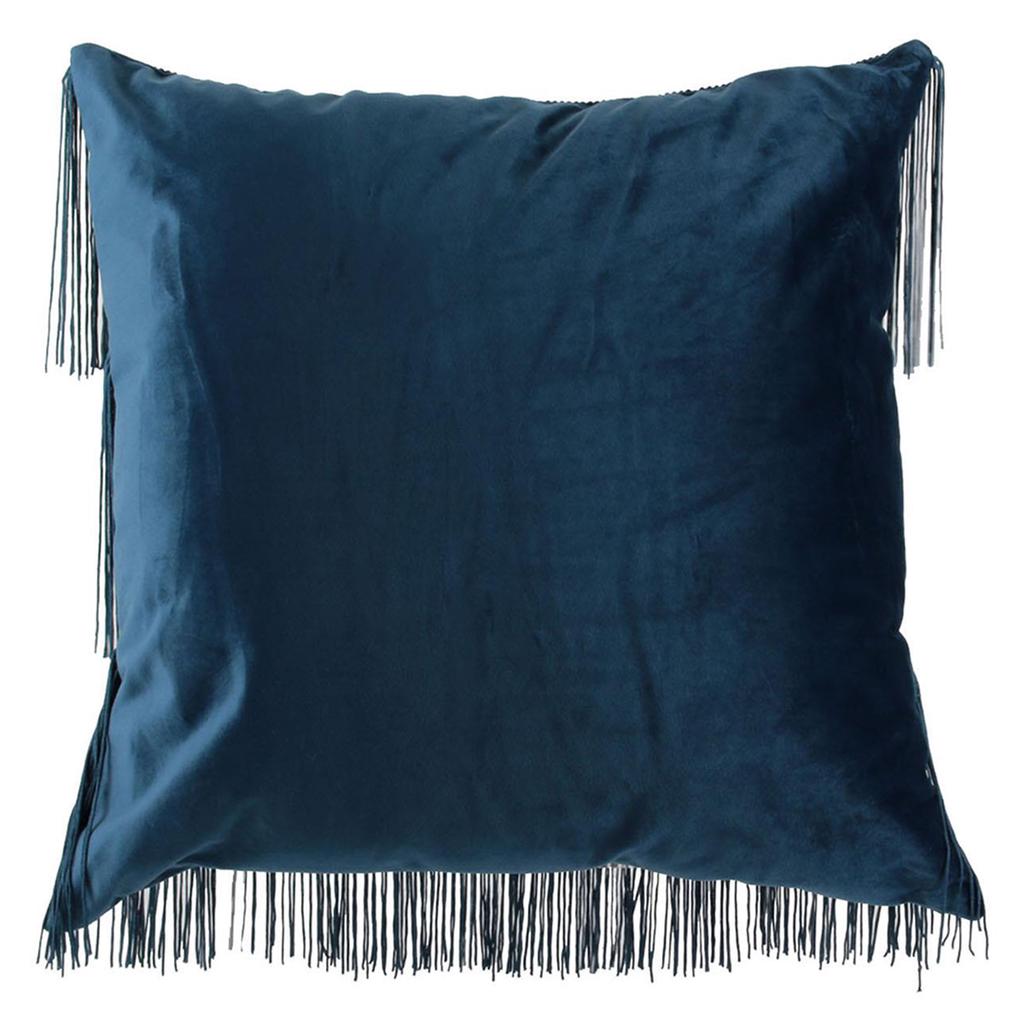 Les Trésors De Lily [Q4407] - Poduszka welurowa 'Charleston' niebieska - 40 cm