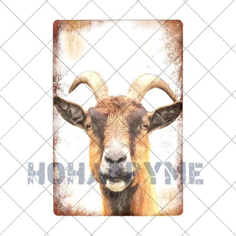 Bauernhof-Deko, Löwe, Pferd, Tiger, Schaf, Tier, Haustier, Freilandhaltung, Schild, Poster, Metall, Wandkunst, Platten, Eisenmalerei, Wohnkultur, 20 x 30 cm