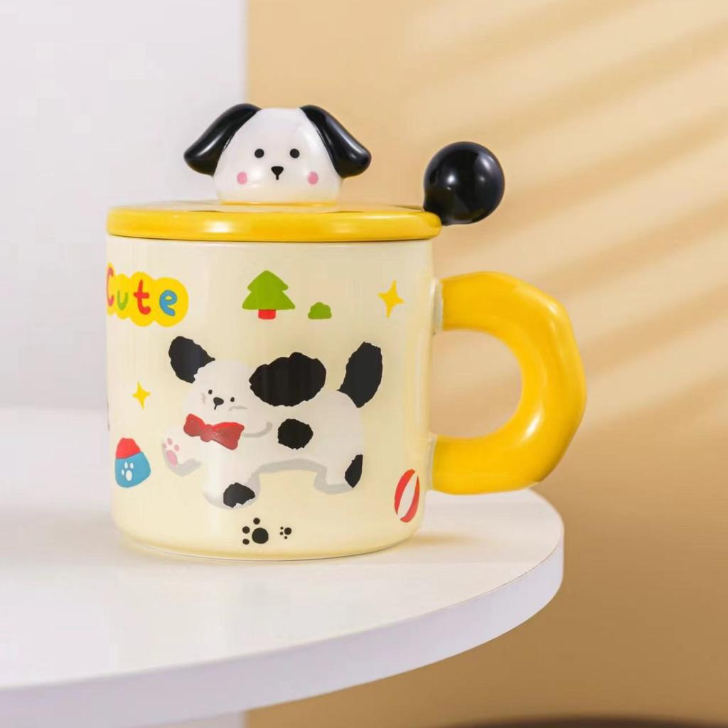 Creative Cute Puppy Ceramic Mug Cartoon Good Looking Coffee Cup Gift Box Souvenir Couple Birthday Gift