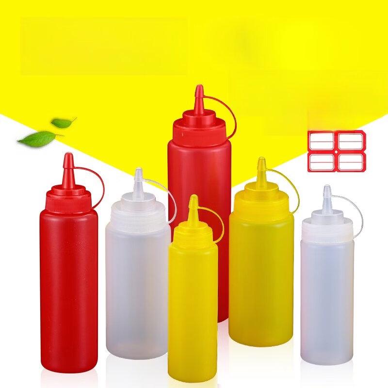 ZISIZ Plastic Squeeze Bottle for Sauces & Dressings