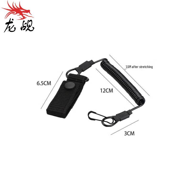 Tactical Anti-Loss Steel Wire Spring Lanyard