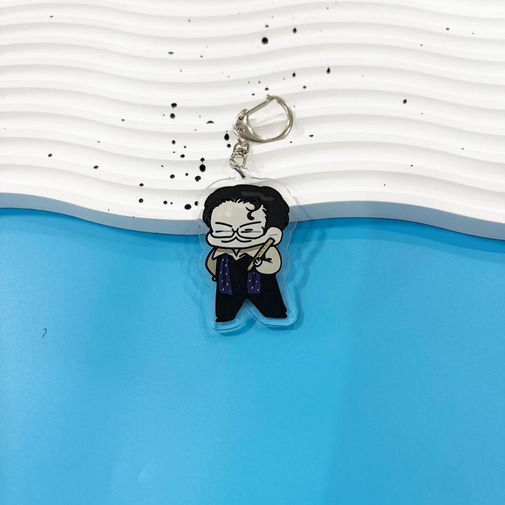 Korean Cartoon Keychain, Cute Suit Cartoon Keyring, K-pop ARMY Fans Bag Charm(Jin / RM / Suga / Jimin / V / J-Hope / Jungkook)