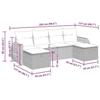 VidaXL Garden Lounge Set with Cushions 6 Pcs Beige Braided Resin 3325625