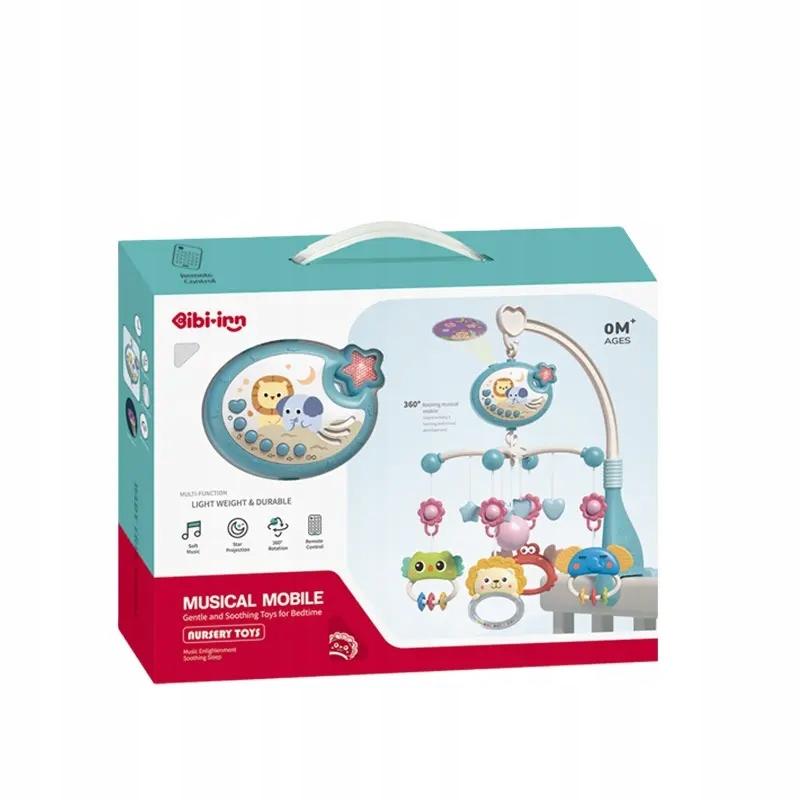 Blue Crib Mobile with Music Projector, Remote Control, Music Box