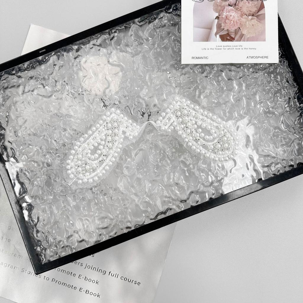 White Mesh Yarn Bead-To-Flower Cloth Sticker Clothing Neckline Decoration Luggage Shirt Top Accessories Cloth Sticker Accessories