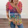 QICED Women's Fashion Casual Long Sleeve V Neck Blouses & Shirts