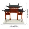 Chinese Memorial Archway Statue Ancient Building Model Japanese Pavilion Decoration Miniature Rockery Aquarium Bonsai Ornament