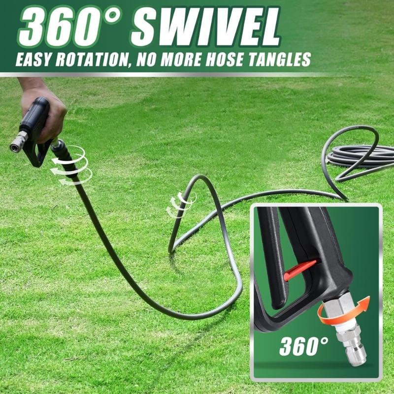 Garden Hose Nozzle High Pressure Water Hose Nozzle Washer Garden Hose Thread for Washing Car Watering Plant Outdoor