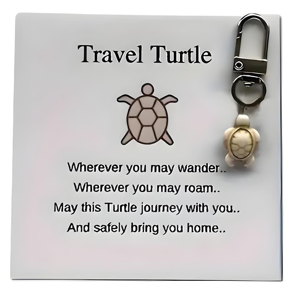 Creative Diy Travel Turtle Keychain Birthstone Turquoise Jewelry Pendant Couple Family Keychain Pendant