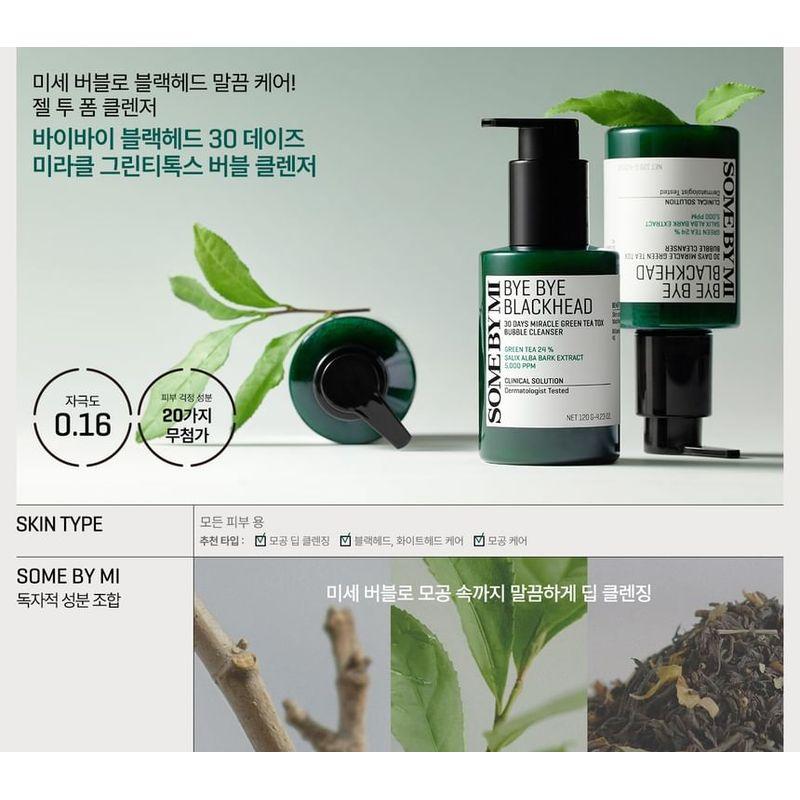 SOME BY MI Bye Bye Blackhead 30 Days Miracle Green Tea Tox Bubble Cleanser