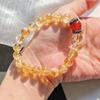 8Mm Autumn And Winter Maillard Natural Citrine Chalcedony Bracelet Bracelet.