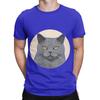 British Shorthair head Novelty Graphic 100 Cotton TShirt Shorthair Tees Tops For Unisex