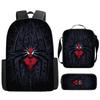 Kuromi Horror Smile Game Brawl Stars Vintage Backpack Set of 3, Multi-Functional Large Capacity School Bag Accessories