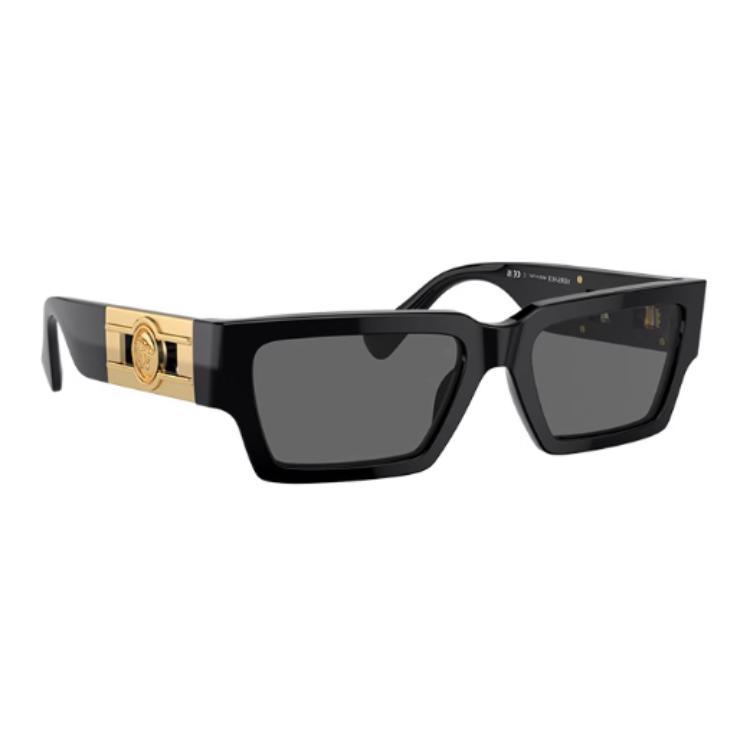 Versace Solid Design Square Sunglasses Unisex sunglasses Black 0VE4459-GB1/87-54